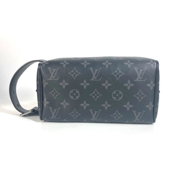 LOUIS VUITTON M83113 MonogramEclipse Locker Dopp-Kit Pouch Bag Clutch Bag - Picture 1 of 15